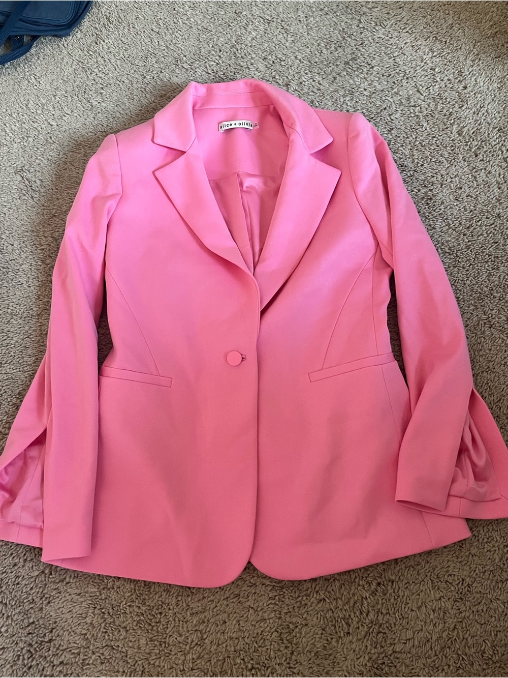 Alice + Olivia Pink Single-Button Blazer Size 8